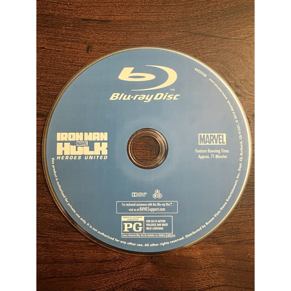 Ble-ray - Marvel's Iron Man Hulk - Movie - Tested